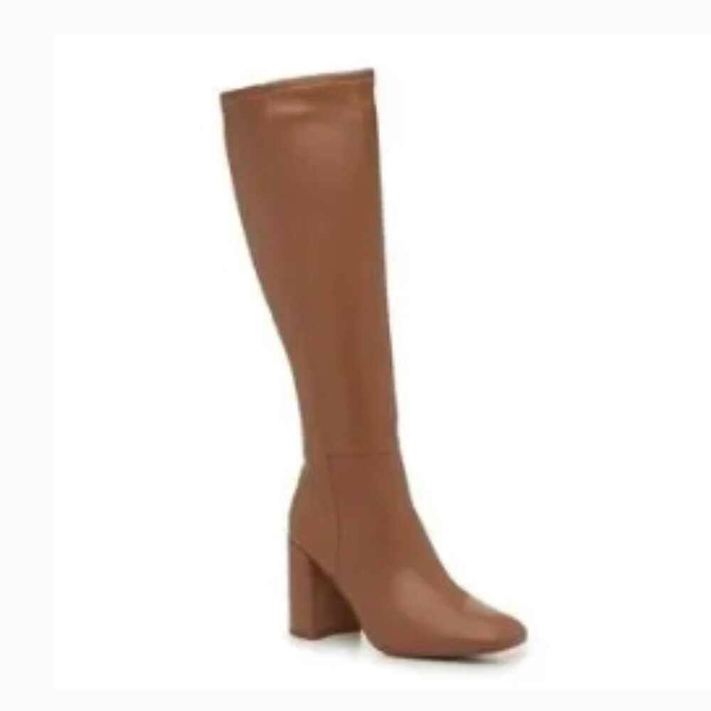 Women’s Steve Madden Lizah Brown Faux Leather Boots Size 9.5M